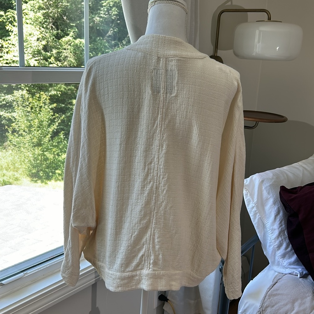 Madewell Linen-Blend Cropped Robe Jacket Small - Picture 5 of 9